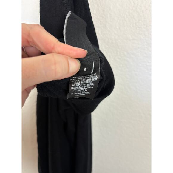 Zero + Maria Cornejo Black Jersey Ruched Lui Stretch Skirt Small - Picture 6 of 6